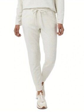 32 Degrees Supersoft Lightweight Joggers in HEATHER WHITE